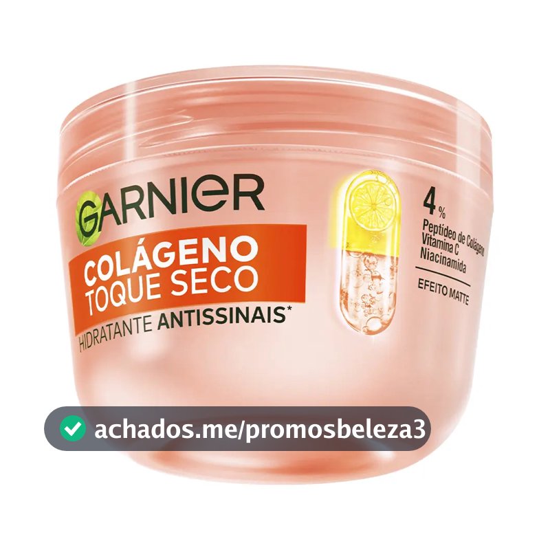 Hidratante Facial Antissinais com Colágeno, Niacinamida e Vitamina C, Aumenta a Firmeza e Elasticidade da Pele, 48h de Hidratação, Garnier, 85g
