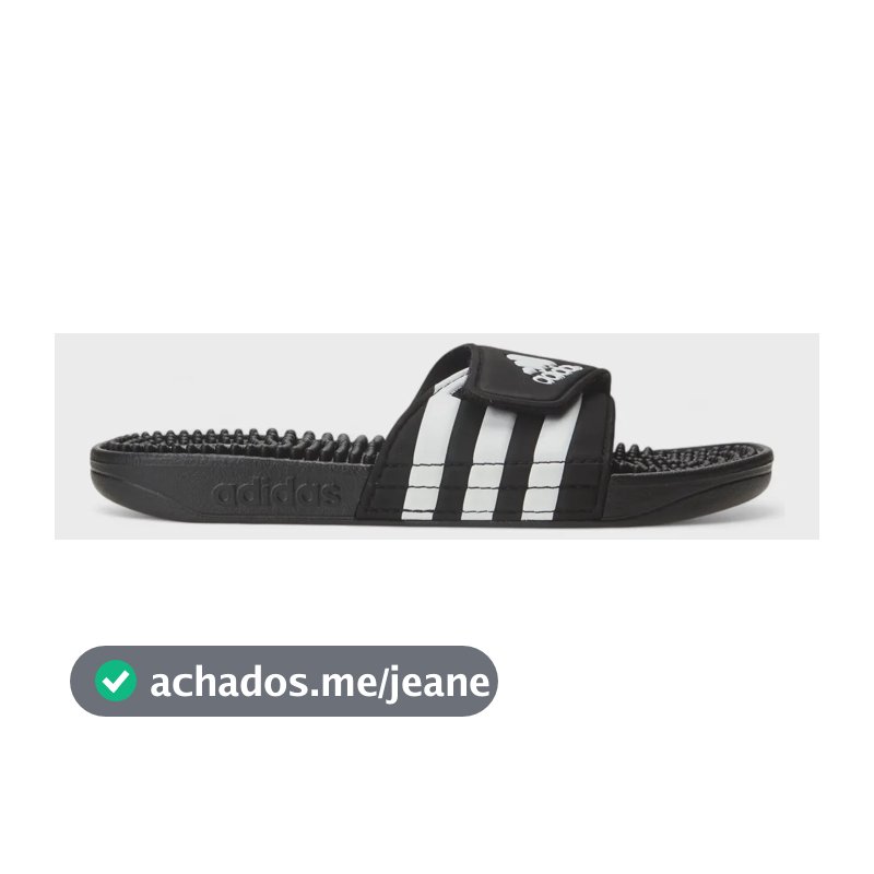 Chinelo Feminino E Masculino Adissage adidas Preto E Branco Liso 42 Br