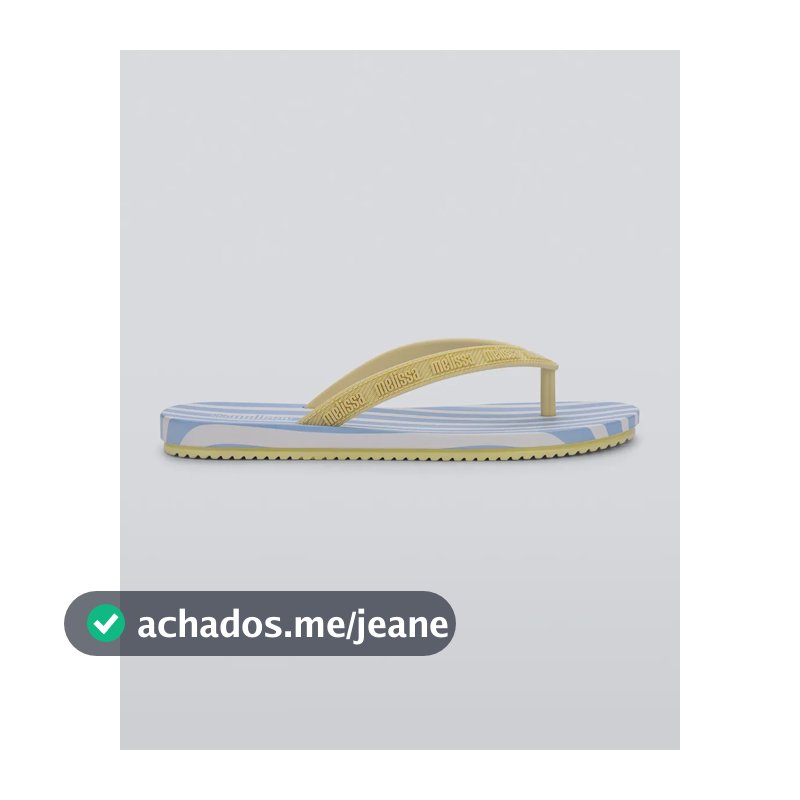 Chinelo Dedo Feminino Melissa Flip Flop M- Lover Print Amarelo/azul 37