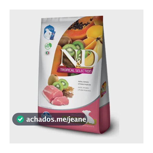 Ração Farmina N&D Tropical Para Cão Filhote seca Suíno Com Cereais E Frutas Pacote 2kg