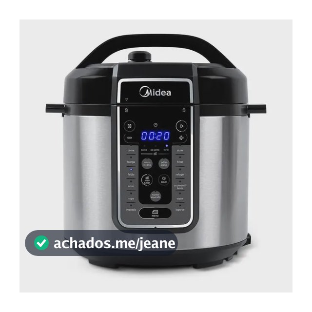 Panela De Pressão Elétrica 6 L Mastersteam Inox Midea Cor Cinza