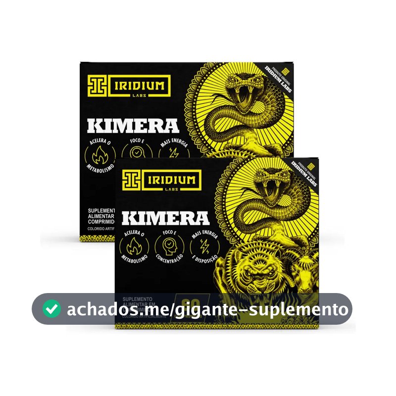 Cafeína Iridium Labs Kimera em comprimidos Sem sabor 2 kits de 60 un