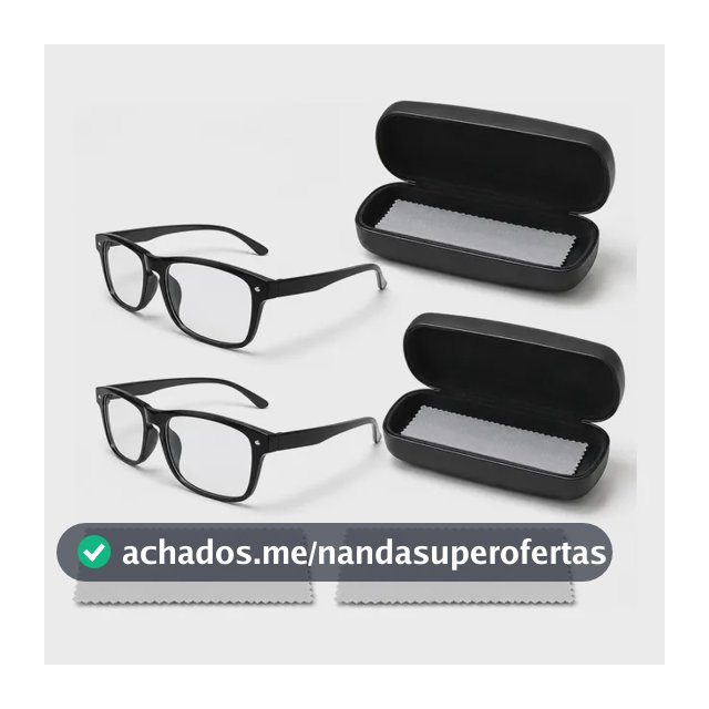 Kit 2 Óculos Grau Leitura Emborrachado Vista Armação