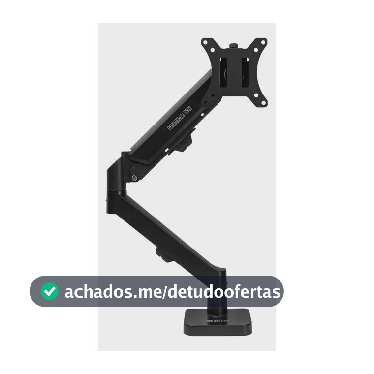 Suporte Articulado Para Monitor 13 a 32 Pistão a Gás Ajustável Zinnia Nimbo 110 Preto