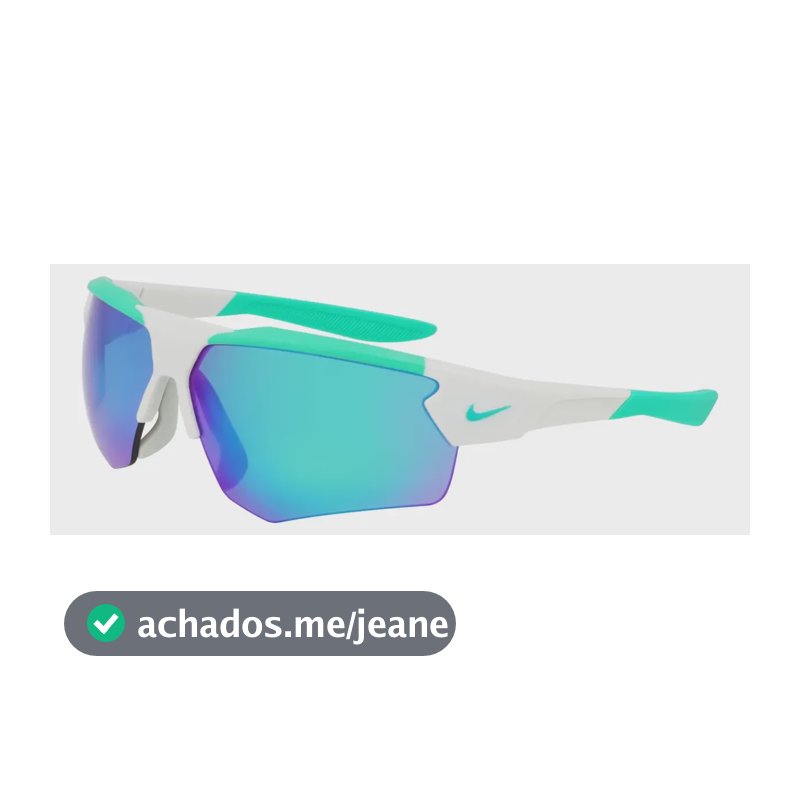 Óculos De Sol Nike Cloak Duo Light Silver Green Esportivo Azul-turquesa Branco Turquesa