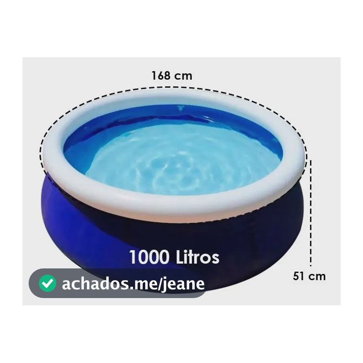 Piscina Inflável 1000L Redonda Azul Sun Way 1,68m x 51cm