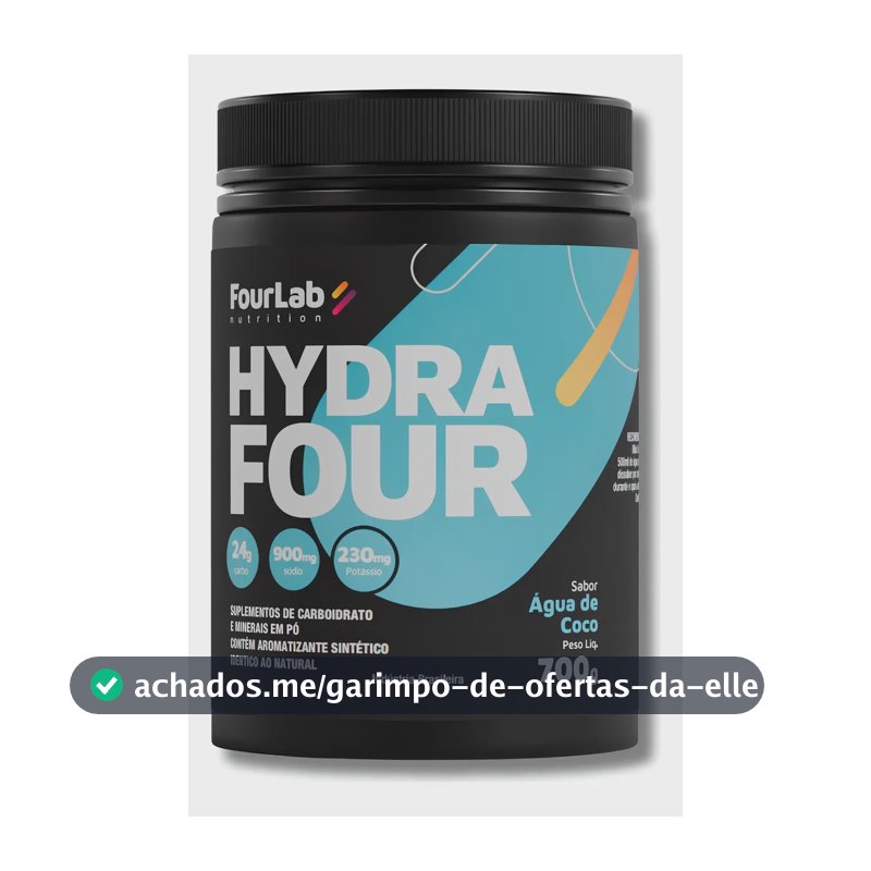 Isotônico Repositor De Eletrólito Ciclismo Hydrafour 700g - Fourlab Sabor Agua De Coco Hidratação Endurance