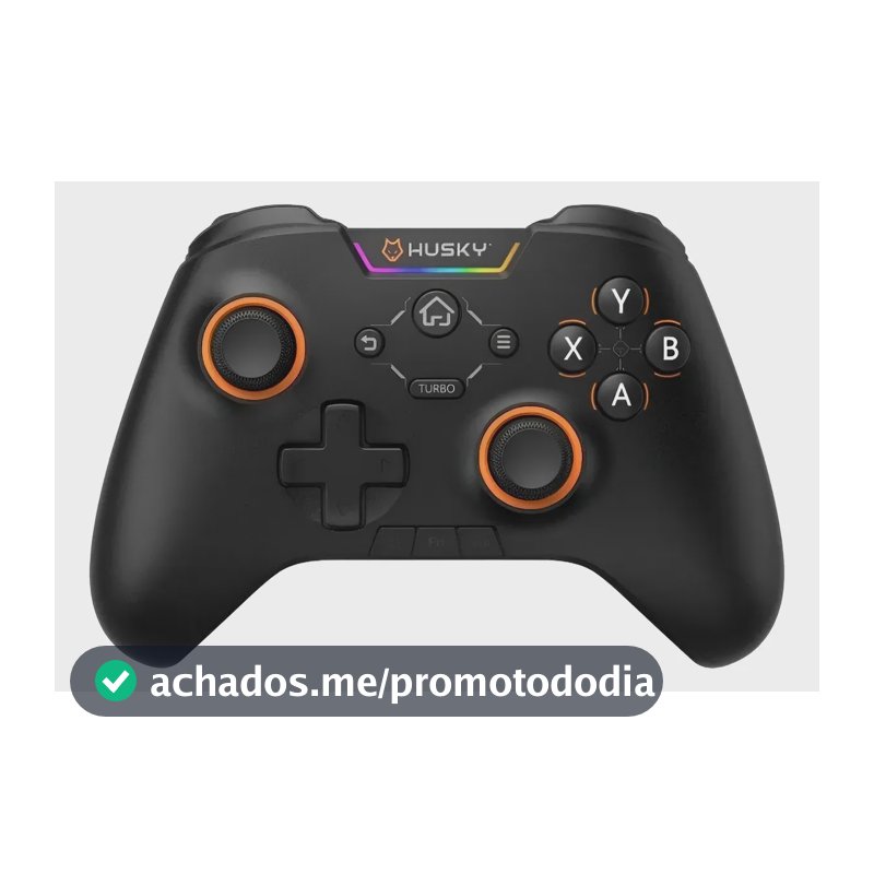 Controle Husky Hunter - Sem Fio, 24 Botões Programáveis, Rgb Preto