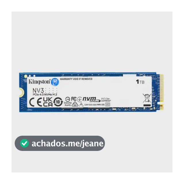 Ssd M.2 Kingston Nv3 1tb Nvme 6000/4000 Mb/s