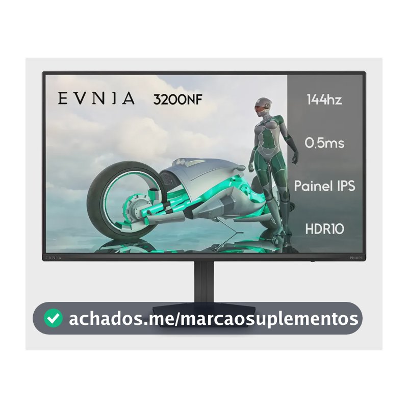 Monitor Gamer Phillips Evnia 23,8  Led Fhd 144hz 127/220v Preto