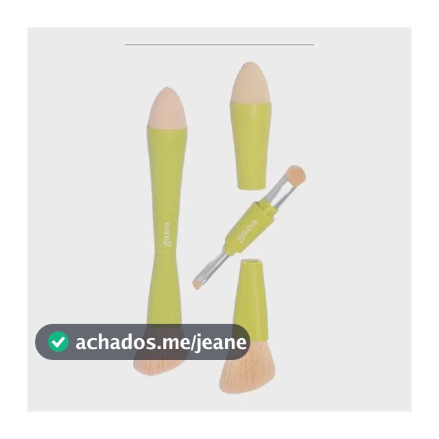 Pincel Multifuncional Portátil 4 Em 1 Essencial Guava Esponjinha Blush Sombra Sobrancelha Delineado