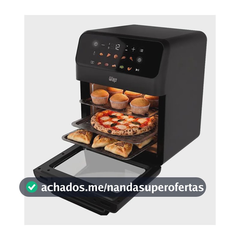 Air Fryer Oven 11 Litros Wap Waod4 Grey Stone Painel Digital 11 Funções 127V