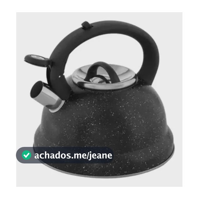Chaleira Brinox 2,7 L Com Apito Linha Roma Preto Marble