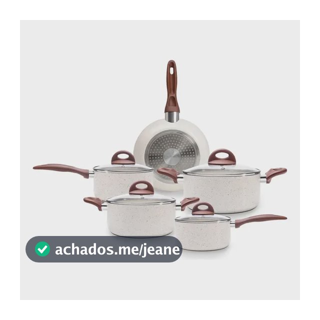 Jogo De Panelas Smart Plus Vanilla Indução Cerâmico 5peças Brinox 4774/101 Baunilha