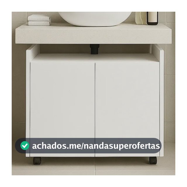 Gabinete Organizador Para Banheiro Com Rodinhas 61cm X 55cm Branco