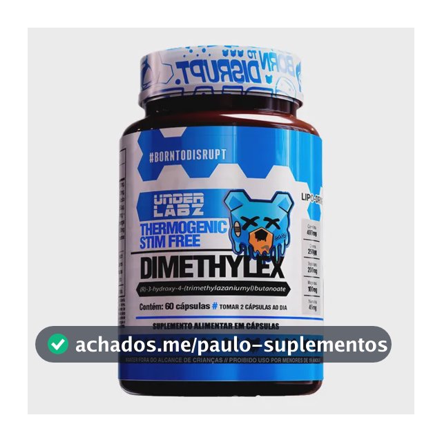Suplemento em cápsula Under Labz Dimethylex Stim Free 60 Sem Sem sabor de 60 un