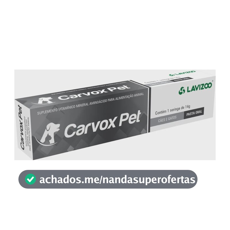 Carvox Pet Lavizoo Gel 14g Carvão Ativado Cão/Gato