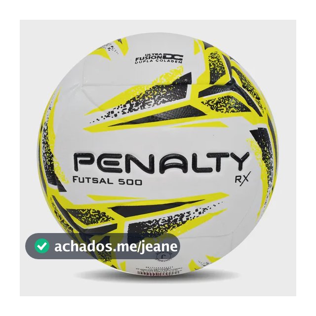 Bola Futsal Penalty Rx 500 Futebol de Quadra Adulto Cor Branco/Amarelo/Preto Durabilidade e Resistencia