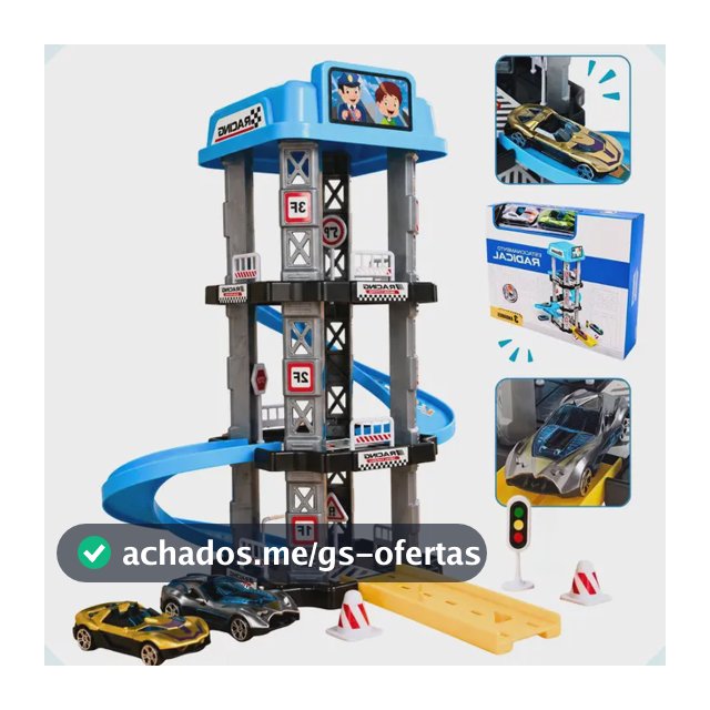 Pista De Carrinhos Brinquedo Infantil Menino Estacionamento Azul