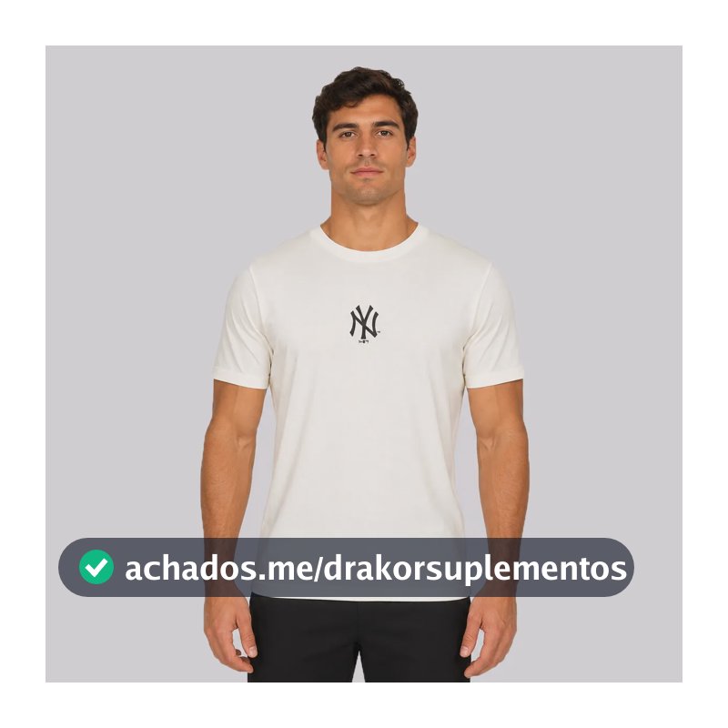 Camiseta New Era New York Yankees Basica Off White Branco - M
