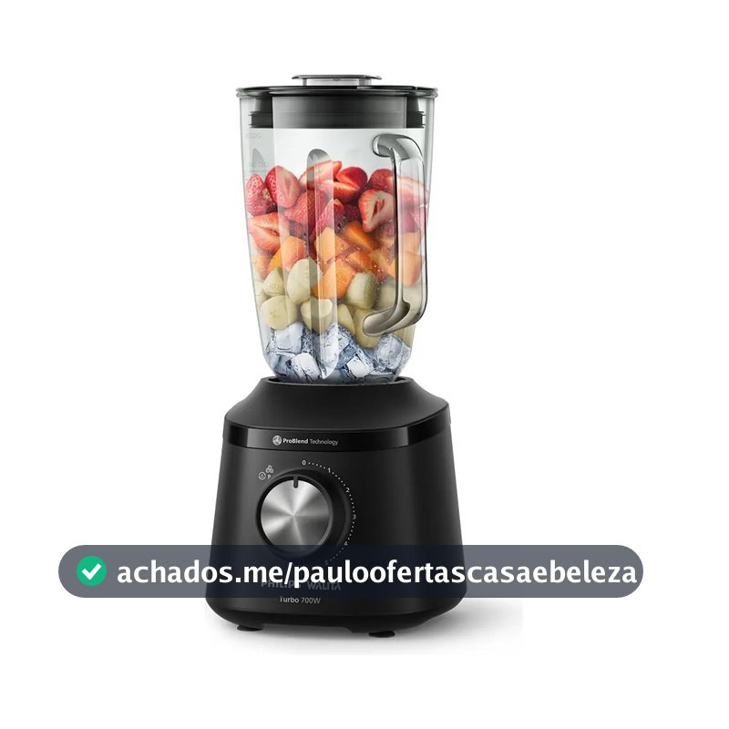 Liquidificador Série 3000 Jarra De Vidro Philips Walita Cor Preto