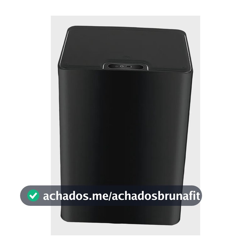 Lixeira De Banheiro, Lixeira Com Sensor Inteligente, 15l Cor Preto