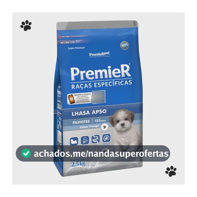 Ração Premier Lhasa Apso Filhote Raças Específicas 2,5kg