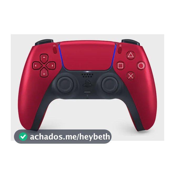 Controlador Joystick Sem Fios Dualsense para Ps5 Vermelho Vulcânico
