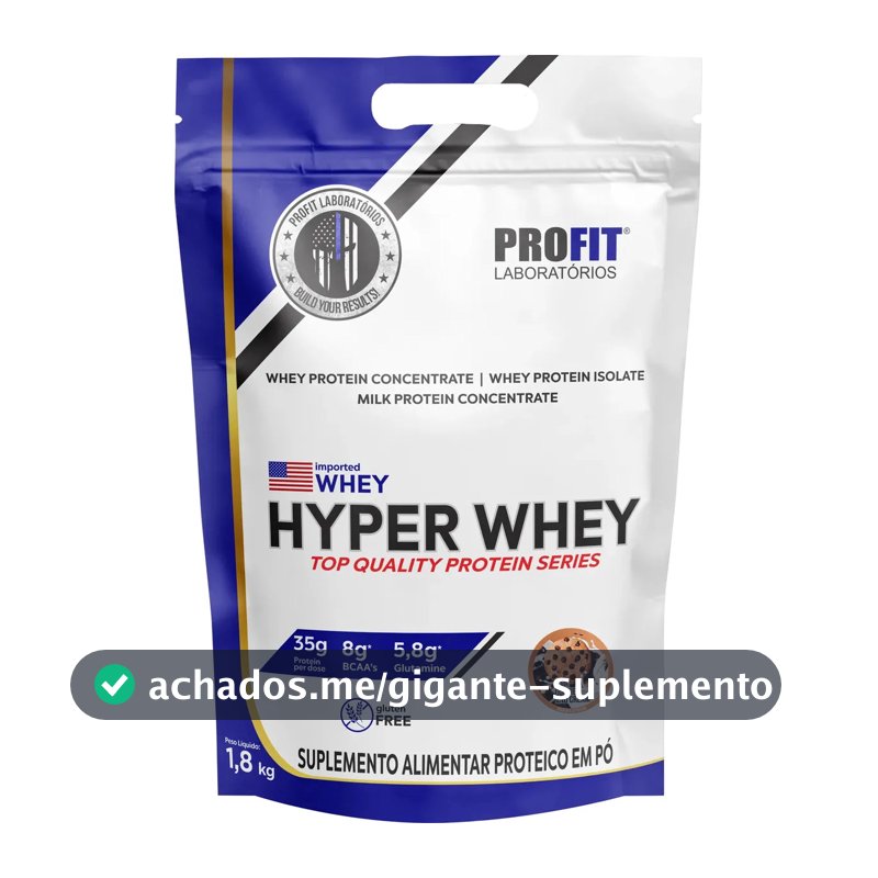 Whey Protein Hyper Whey 1,8kg Cookies And Cream - Profit Laboratórios