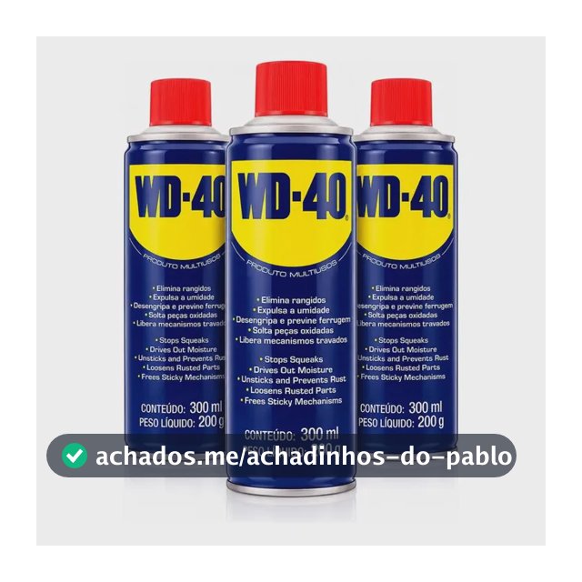 3 Und Wd40 Spray Produto Multiuso Lubrifica Desengripa 300ml