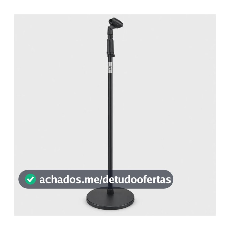 Suporte Pedestal Para Microfone VTX Audio VT605 Universal Metal Base Redonda Estável Altura Ajustável Até 180cm Suporte Articulado Rotação 360 Graus Para Estúdio Eventos Igreja e Apresentações Ao Vivo