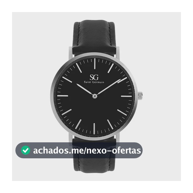 Relógio Masculino Saint Germain Murray Caixa Prateada de 40mm