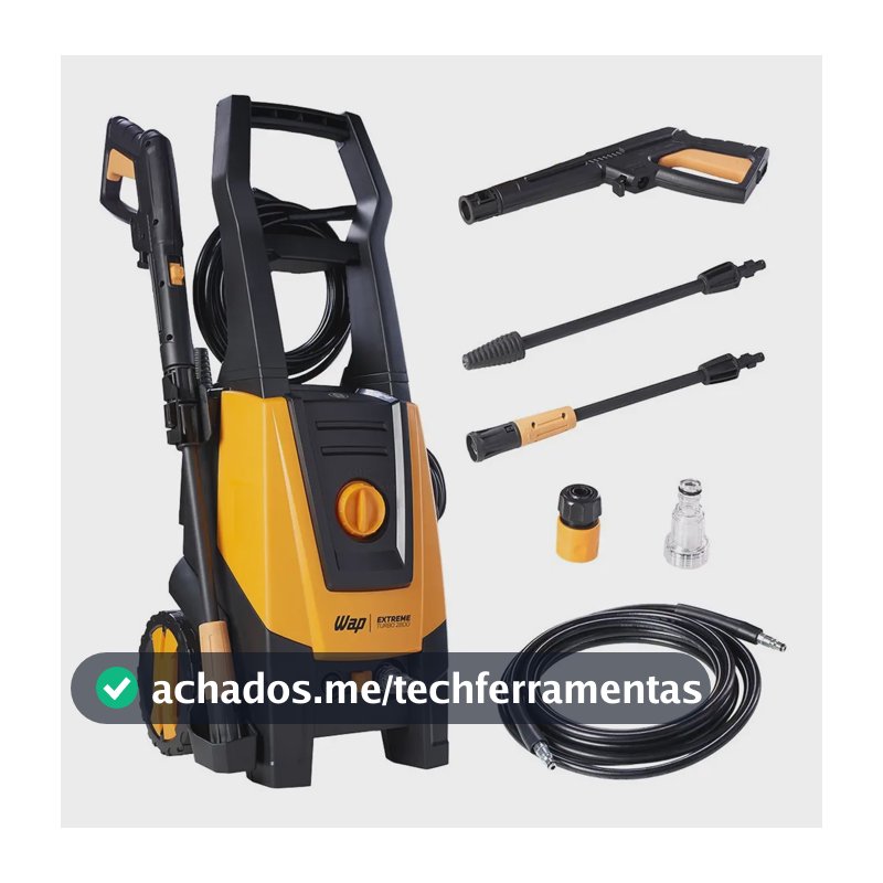 Lavadora de Alta Pressão WAP Extreme Turbo 2800 2450PSI 1900W com Aplicador de Detergente