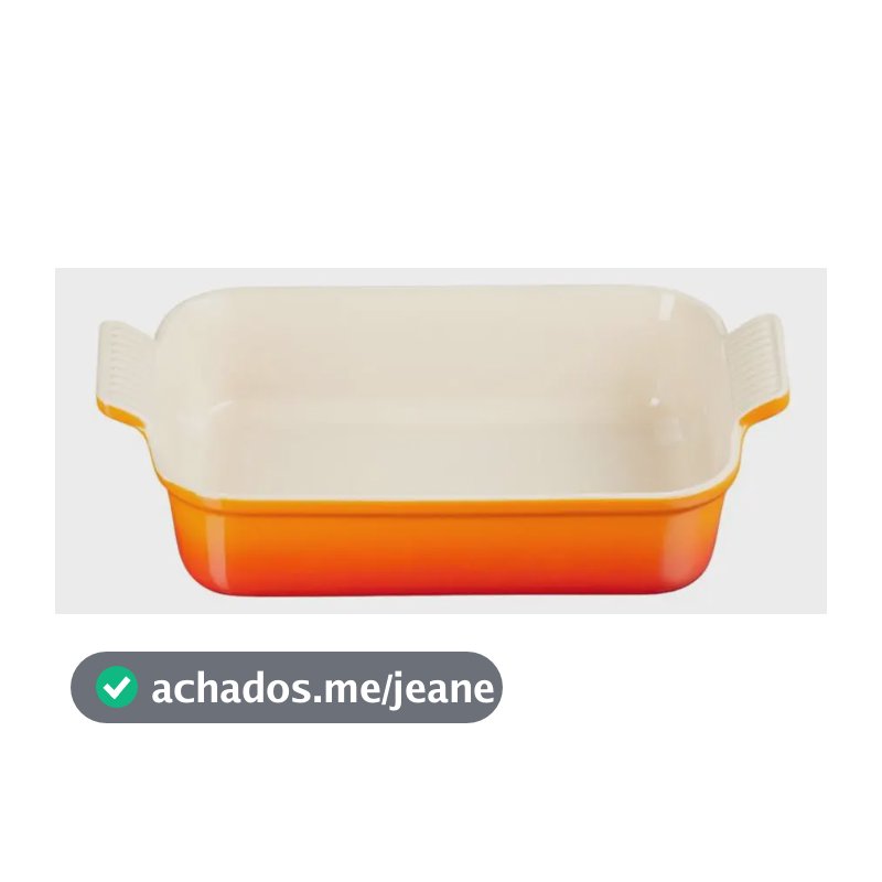 Travessa Retangular Cerâmica 26 Cm Laranja Le Creuset Laranja