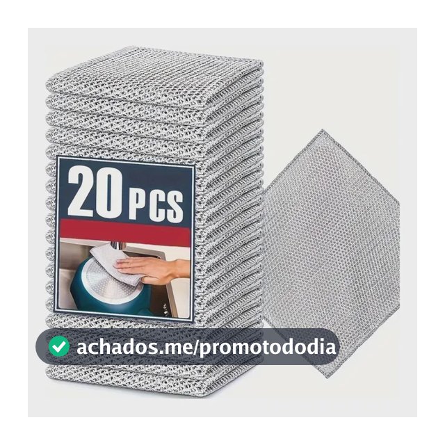 Esponja Fibra Metálica Multiuso Cozinha Kit 20 Peças Variation