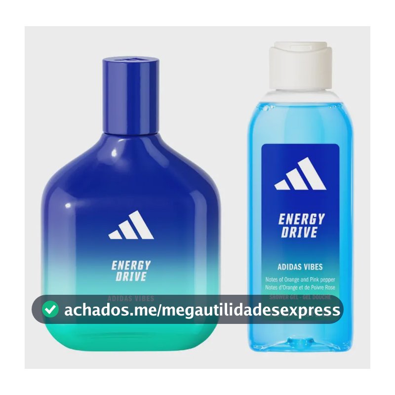 Kit Vibes Energy Drive Perfume Masculino 100 Ml + Shower Gel 100 Ml Adidas