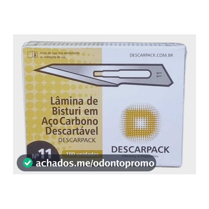 Lâmina De Bisturi Descartável em Aço Carbono - Descarpack
