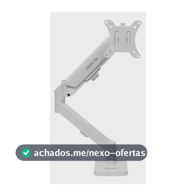 Suporte Articulado Para Monitor 13 a 32 Pistão a Gás Ajustável Zinnia Nimbo 110 Branco
