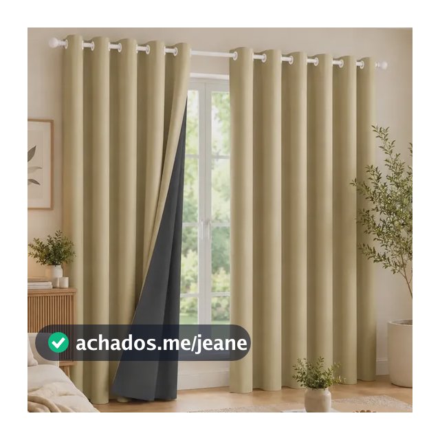 Cortina Blackout Corta Luz Blecaute 2,80 X 2,30 Sala/quarto Fabritex Enxovais Cor Creme