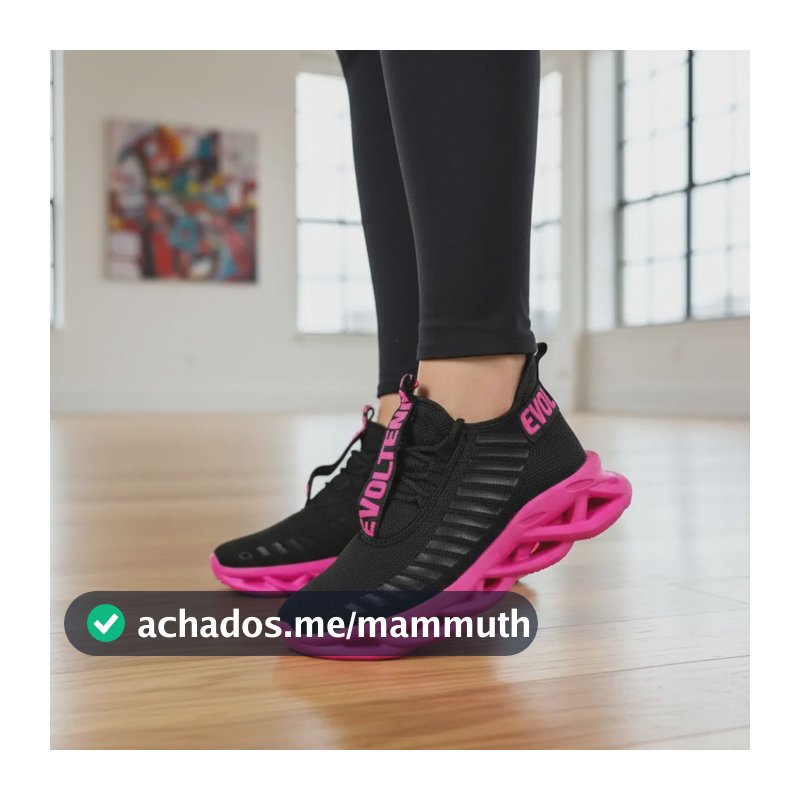 Sapato Tênis Feminino Esporte Caminhada Academia Lançamento Preto/rosa Ondulado 37