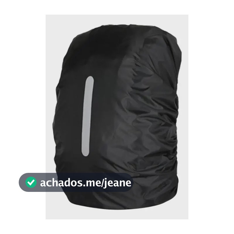 Capa Para Mochila Até 45l Trilha Motoboy Bike Cor Preto