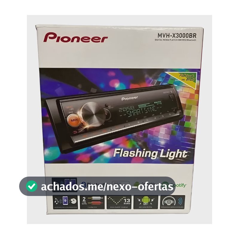 Pioneer Mvh-x3000br Usb / Bt Aceita Controle Longa Distância