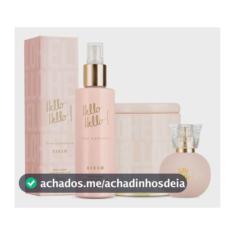 Ciclo Hello Hello! Feminino para Perfumação com Body Splash e Deo Colônia
