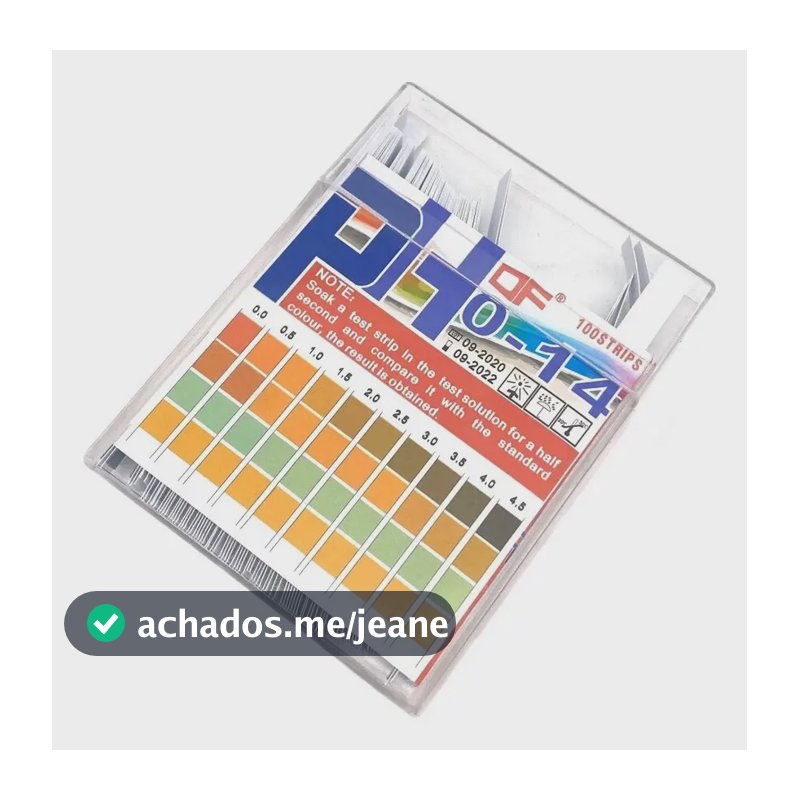 Fita Papel Indicador Ph 0 A 14 Cx 100 Tiras Água Piscina