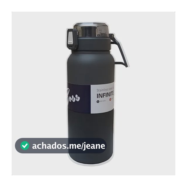 Garrafa Isotérmica Inox Vácuo Premium Antivazamento 1 Litro Chumbo