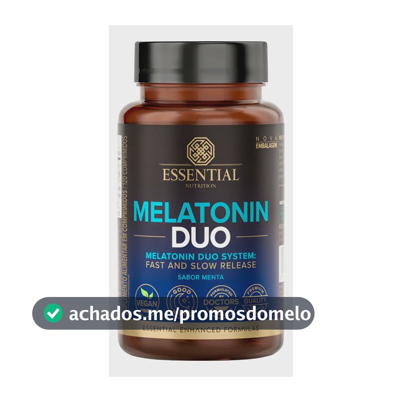 Melatonina Essential Nutrition em comprimidos sabor Menta x 200mg de 120 un
