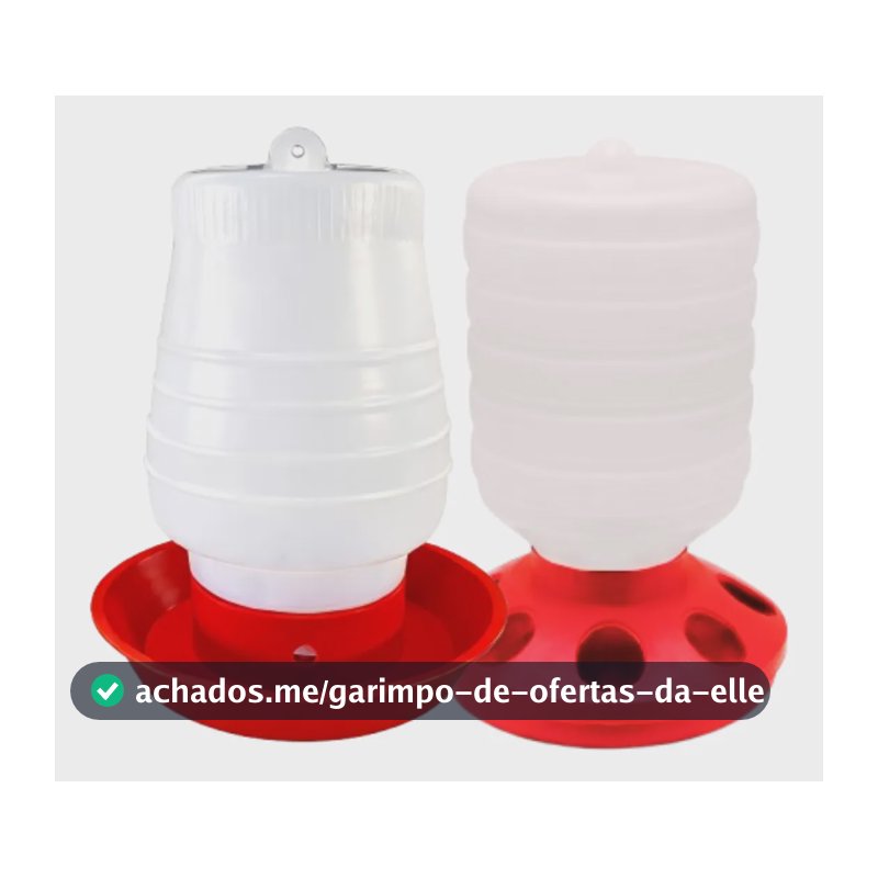 Kit Comedouro 1,5l Bebedouro 2l Para Aves Galinhas Pintinho 0 Branco