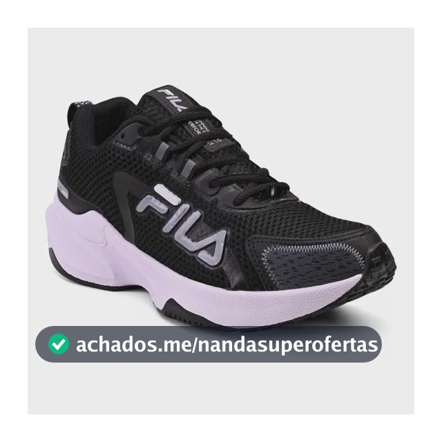 Tênis Fila Academia Corrida Caminhada Macio Moda Full Novo Fila Preto Branco 41 Br