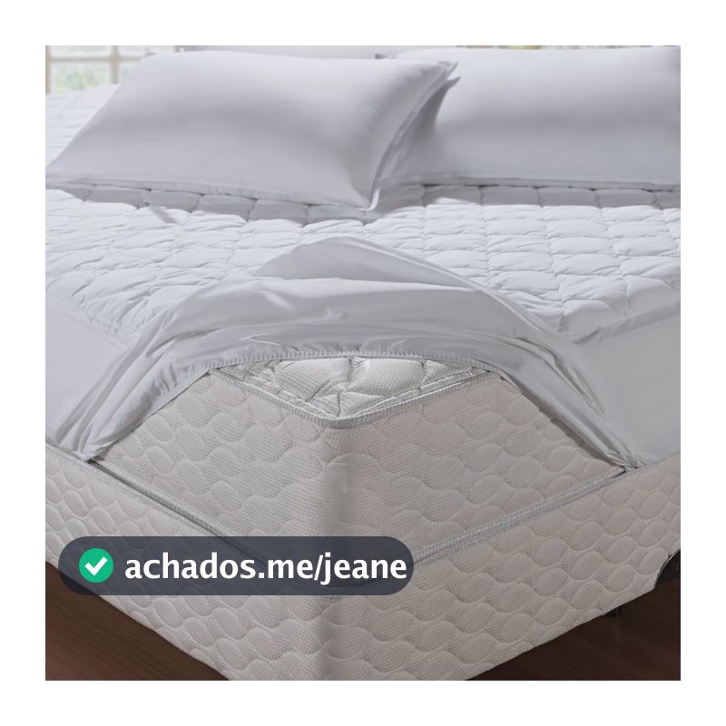Protetor Capa Colchao Impermeavel Queen- Branco  Branco Queen