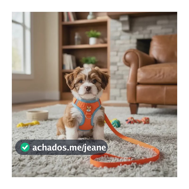 Coleira Peitoral Para Cachorros Gatos Reflexiva Com Guia Laranja Pet P
